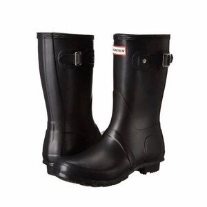 Hunter Black Mid-Calf Rain Boots